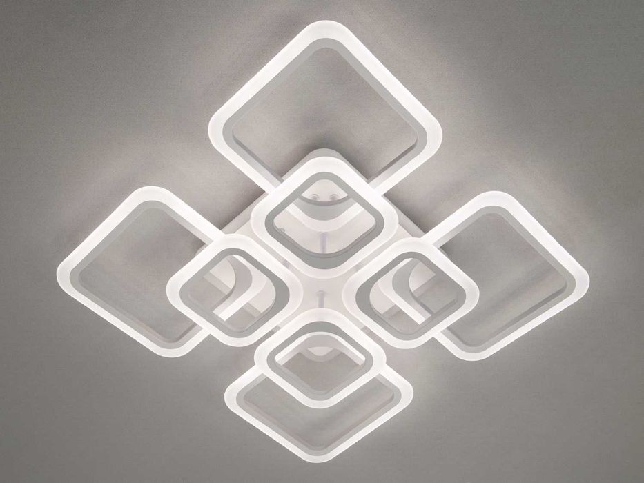 Світлодіодна акрилова люстра з пультом та підсвіткою 145W