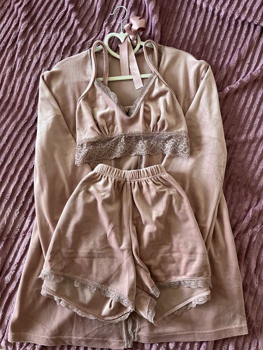 Комплект 3-ка, халат,топ та шорти