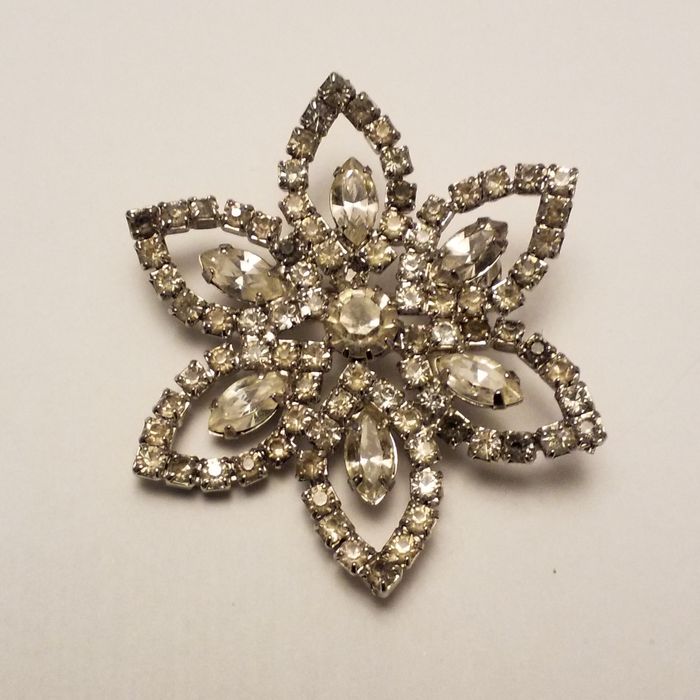Piękna elegancka broszka Jablonex Vintage PRL