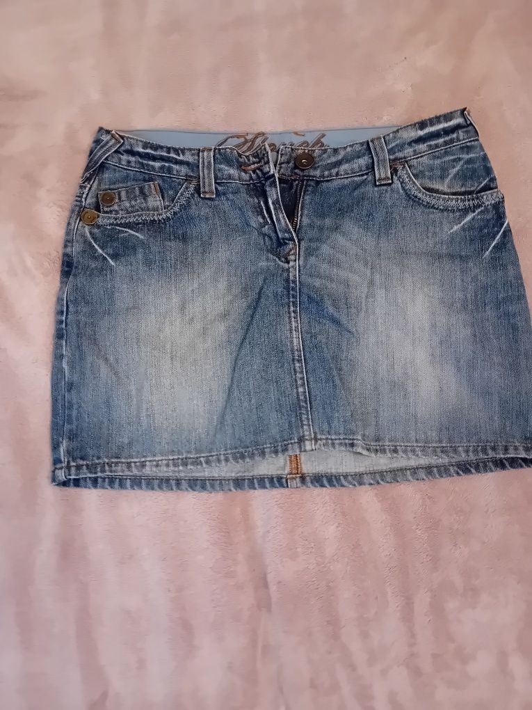 Spódnica r.40 niebieska mini jeans