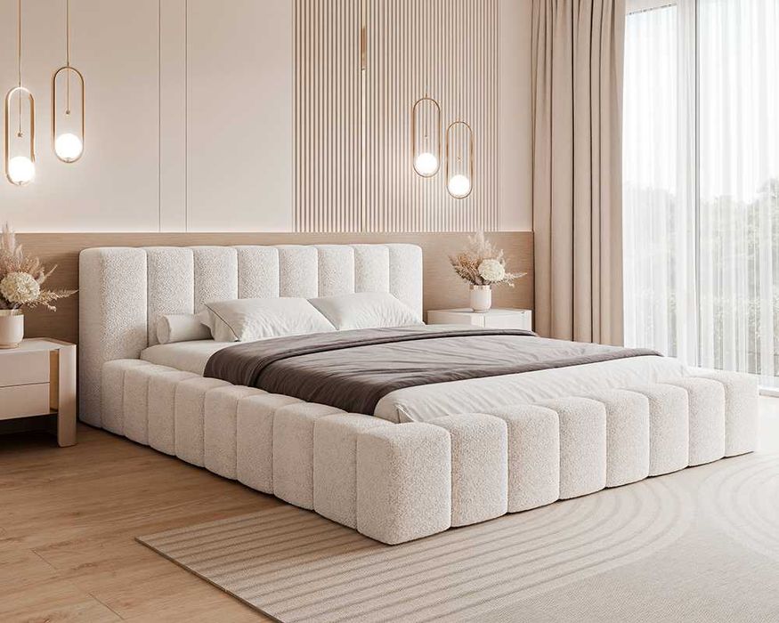 Łóżko tapicerowane Moria DARMOWA DOSTAWA z pojemnikiem na pościel