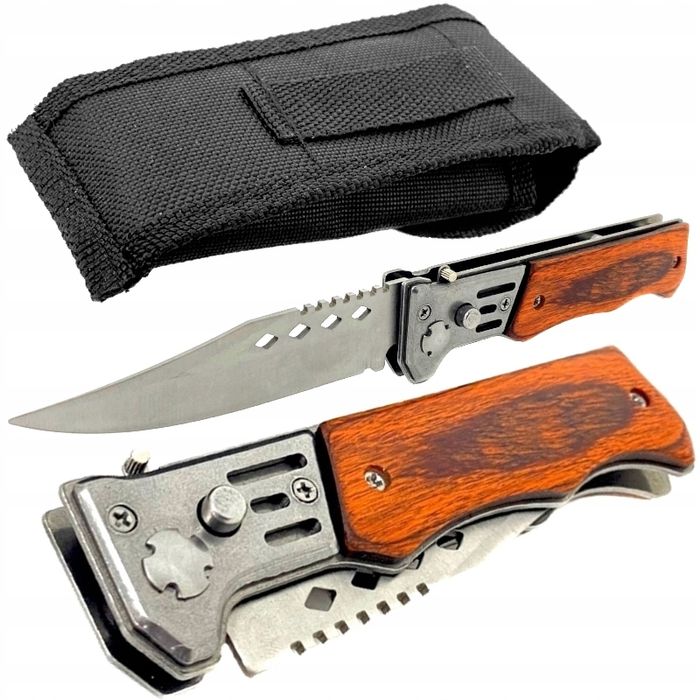 Nóż składany sprężynowy myśliwski turystyczny scyzoryk automatyczny