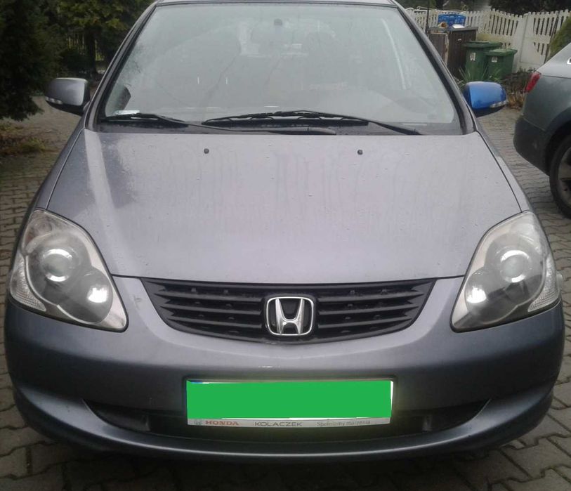 Honda Civic 7 VII Lampy Przód Przednie Maska Czarna Europa Komplet P+L