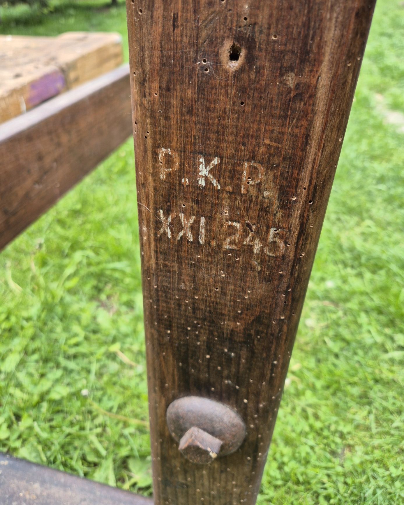 Strugnica przedwojenna 120 kg ,206 cm, buczyna stól stolarski loft stó