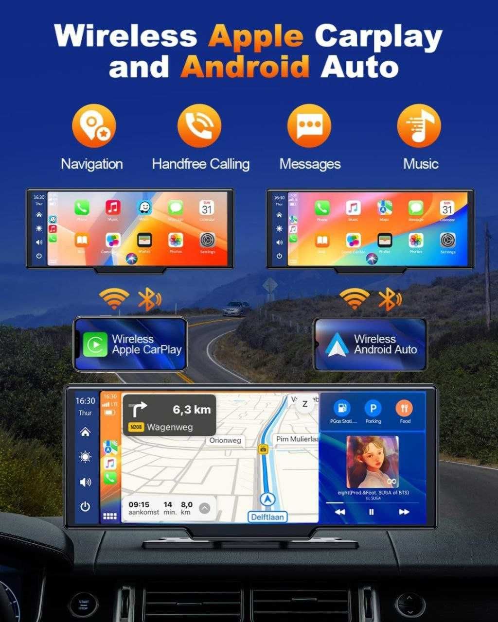Przenośne samochodowe stereo o przekątnej 9,26 cala dla Apple !