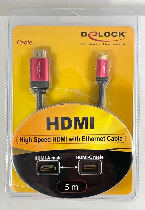 Kabel HDMI - mini HDMI, 5m, 120Hz, 10,2 Gb.s