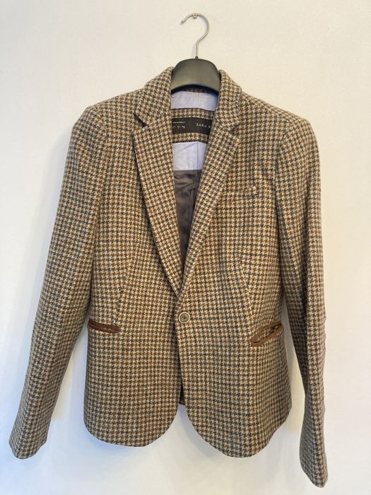 Піджак Zara 100% вовна гусяча лапка