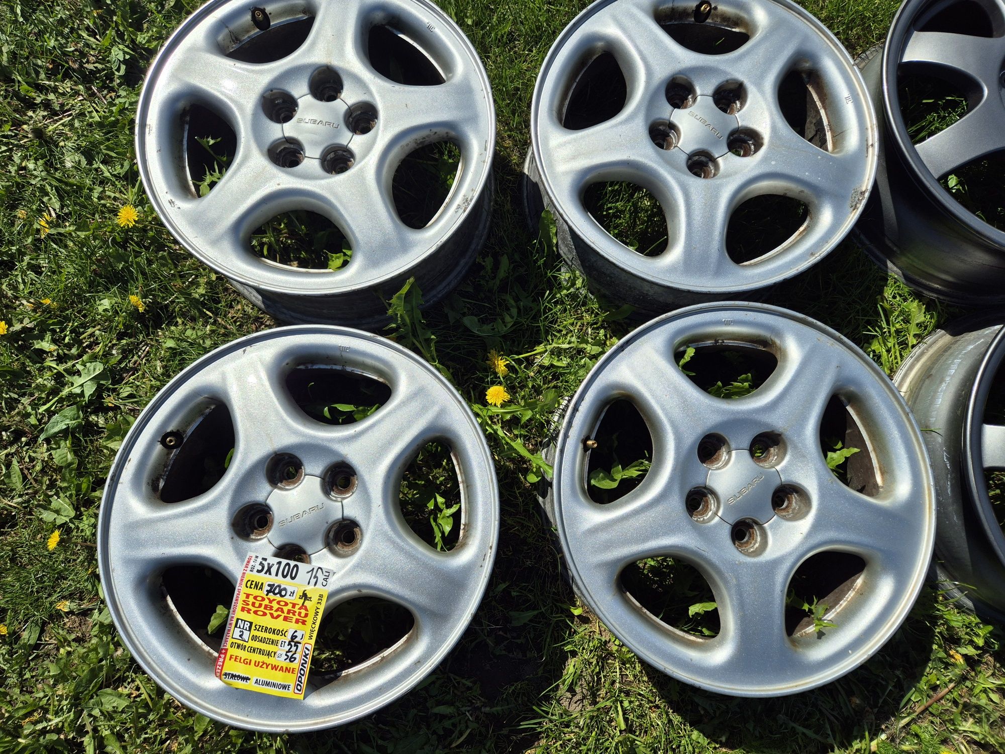Alufelgi 5x100 15Cali Toyota Subaru Rover