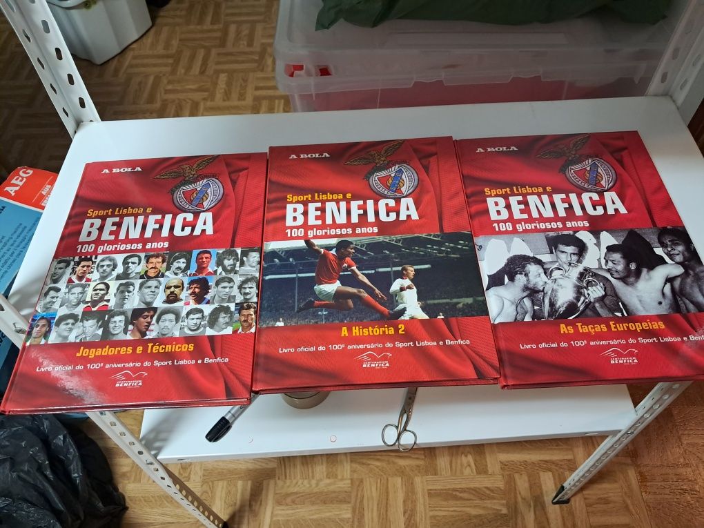 Coleção 6   livros do  Benfica 100 gloriosos anos