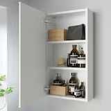 Biała szafka wisząca z lustrem, 40x17x75 cm, ENHET, Ikea
