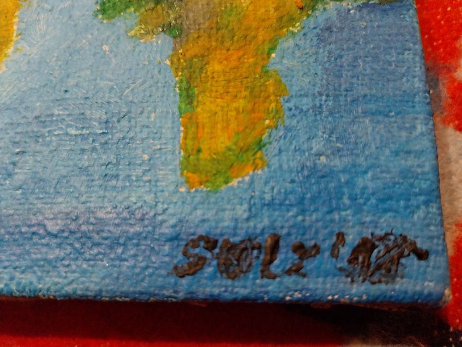 Stary obraz na płótnie olejny 1948 Stolz pejzaż kaszuby antyk