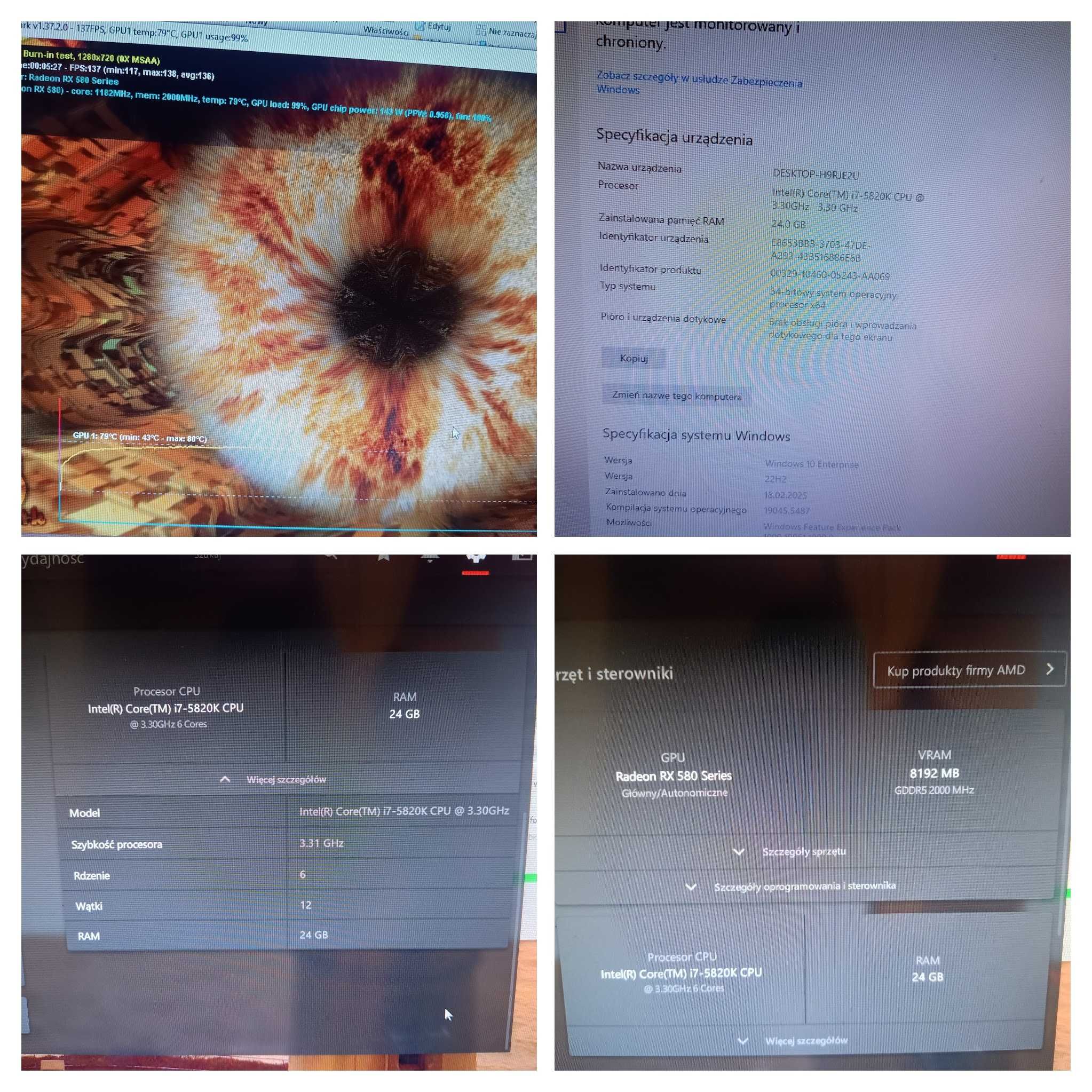 Komputer stacjonarny do gier RX580 procesor i7  dla Gracza i nie tylko