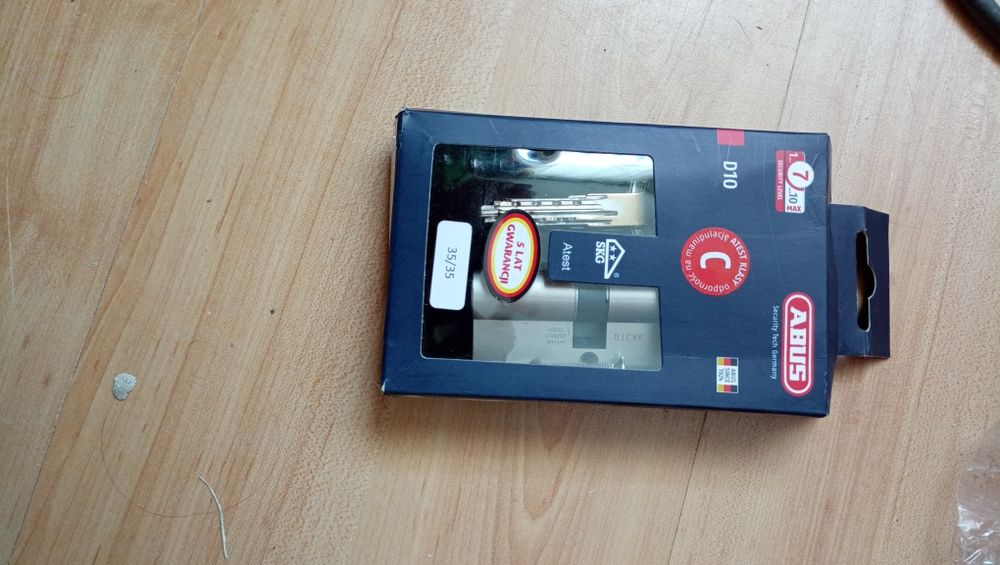 Wkładka do zamka 35/35 z karta bezpieczeństwa