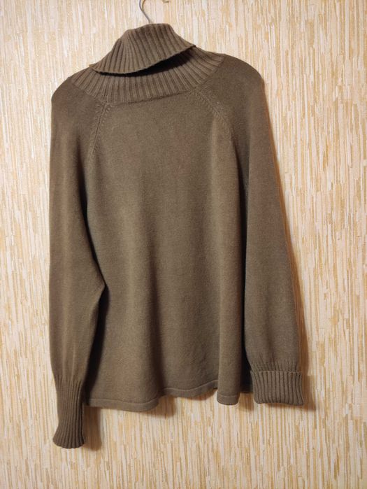теплий жіночий світер светр оверсайз з високою горловиною р.52-54/xl