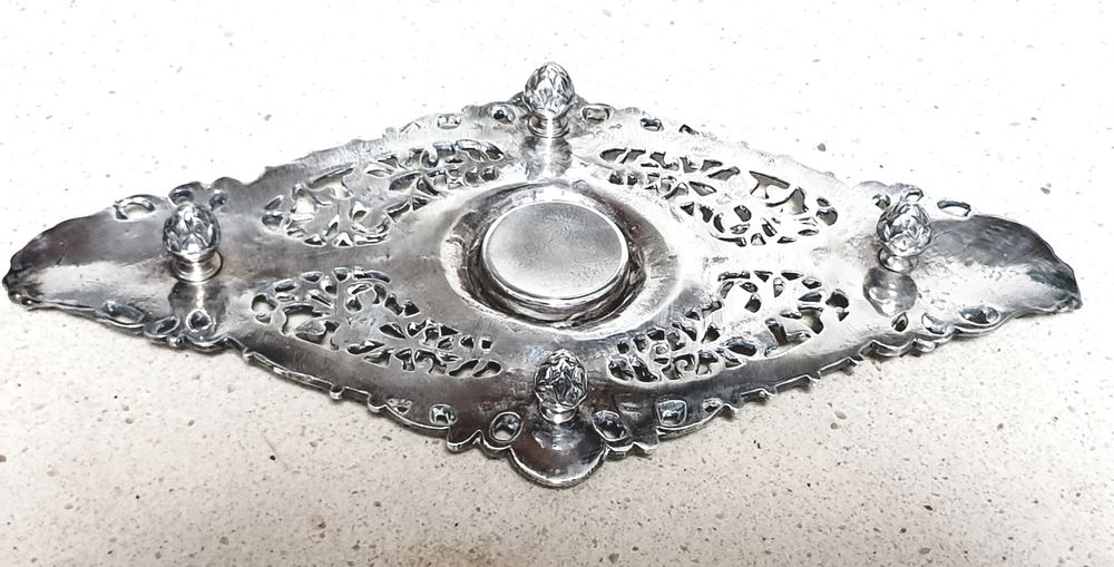 Fantástico antigo tinteiro em cristal Baccarat? E banho em prata