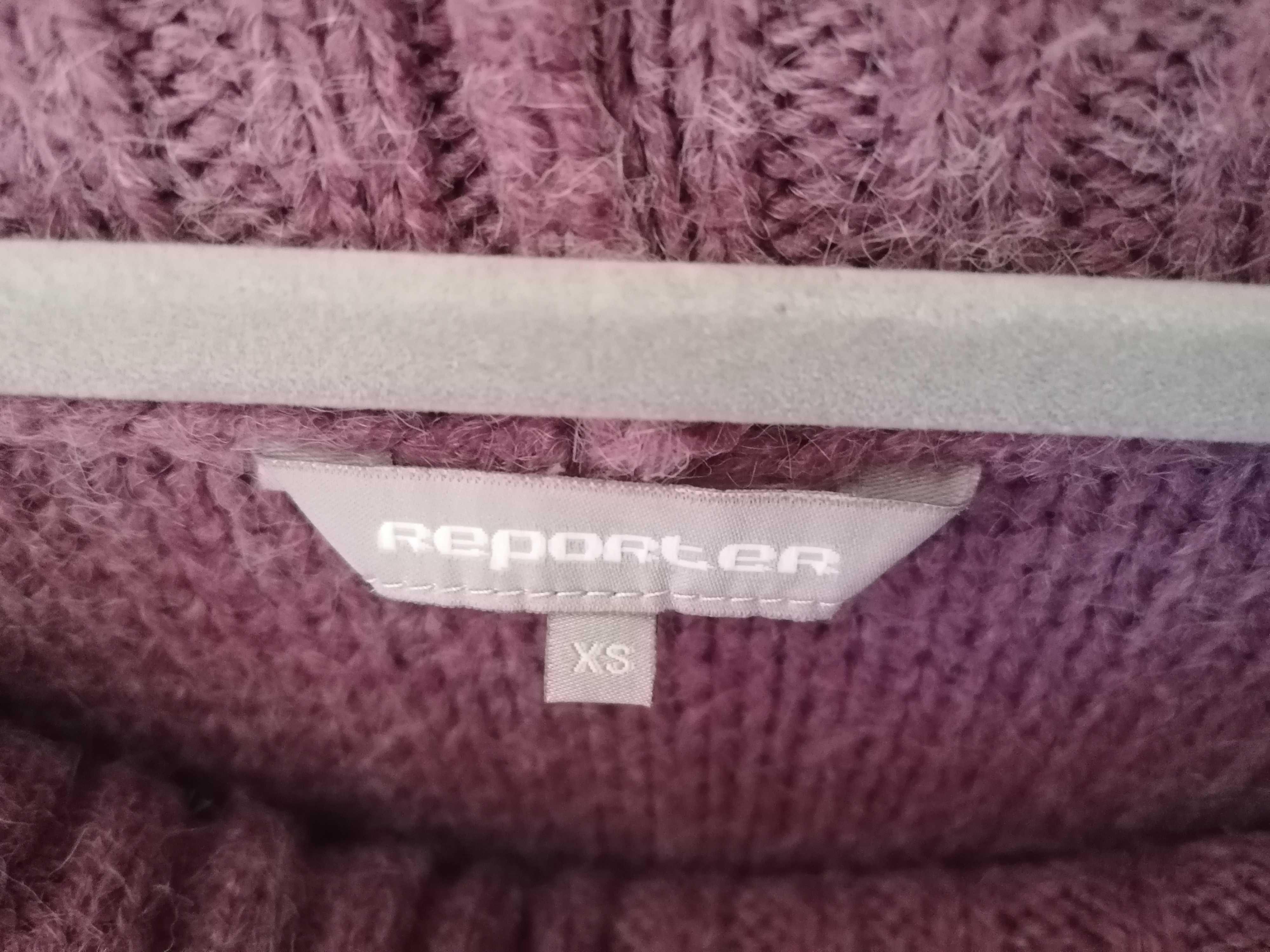 Sweter różowy wiązany w pasie r. XS