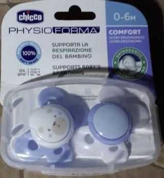 Chupetas Physio Confort Silicone 0-6M - Azul - Chicco