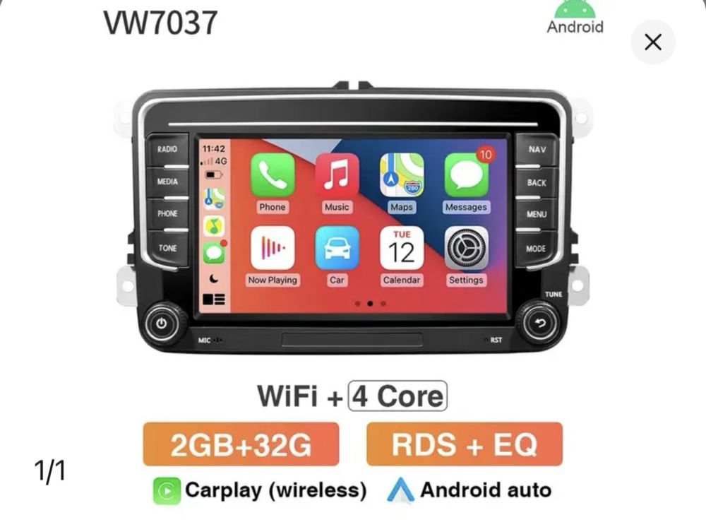 Nowe! Rafio Android 2/32GB Octavia Golf Passat itp. CarPlay Anroidauto