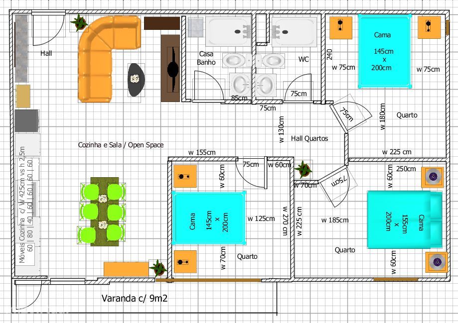 CPM25003 APT T3 c Varanda menos 1,3Km estação metro Jardim Morro 2Wc´s