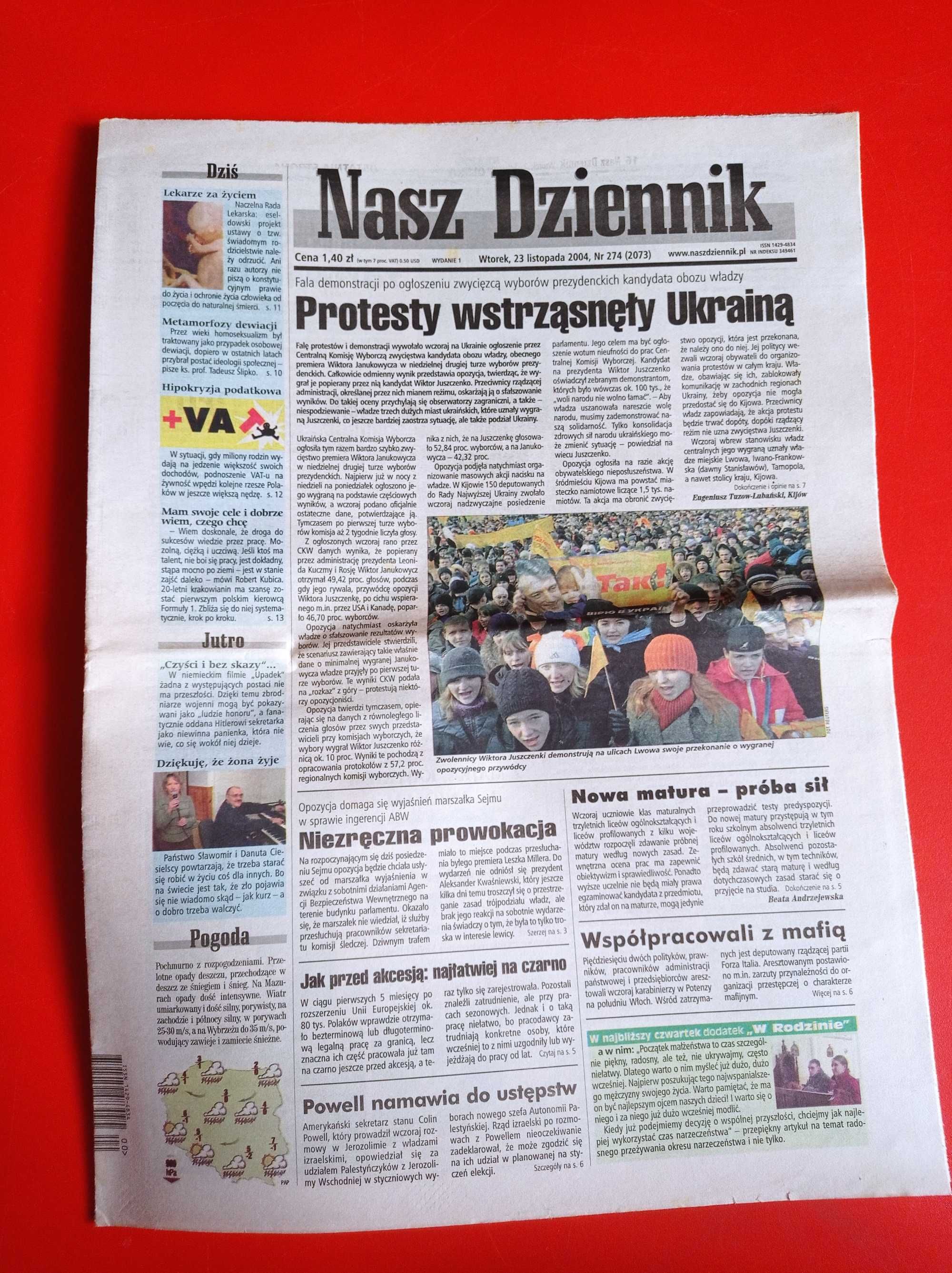 Nasz Dziennik, nr 274/2004, 23 listopada 2004