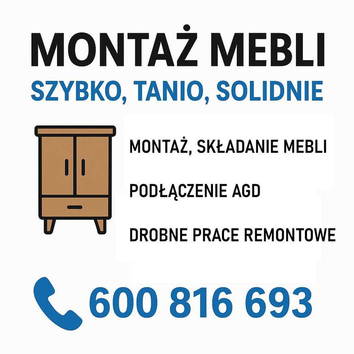Montaż mebli / Składanie mebli / Meble na wymiar