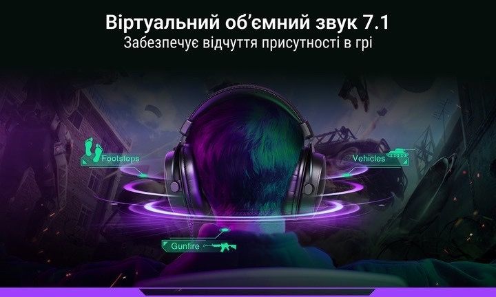 Навушники Fifine H9 Black 7.1,повнорозмірні наушники h 9