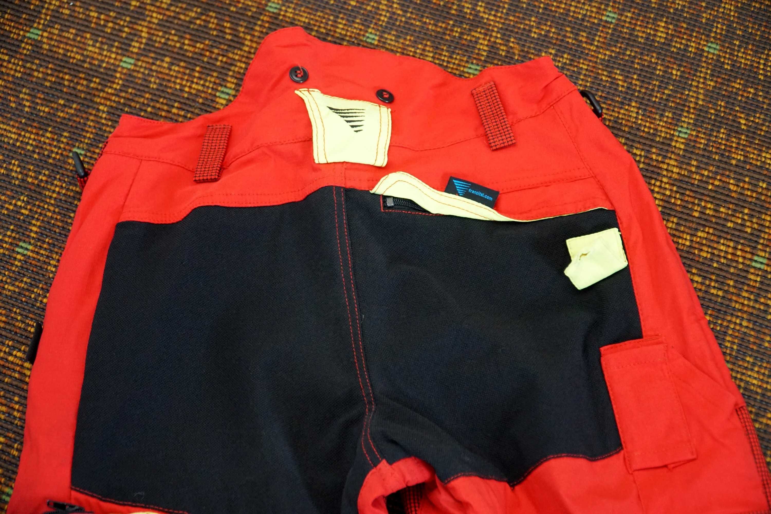 Spodnie antyprzecięciowe FRANCITAL Sestriere Pro (M czerwone, Cordura)