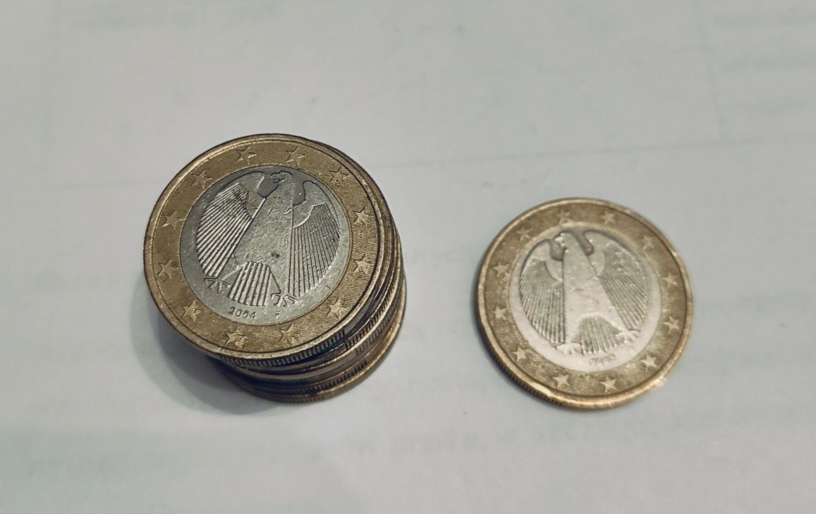 1 euro Niemcy orzeł 2004, 7 sztuk
