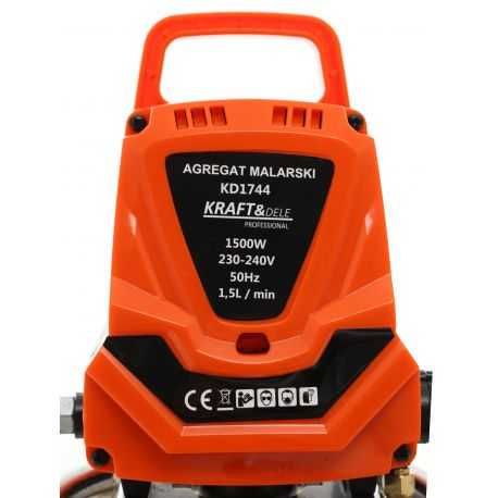 Agregat malarski natryskowy pistolet tłokowy KD1744+PRZEDŁUŻKA