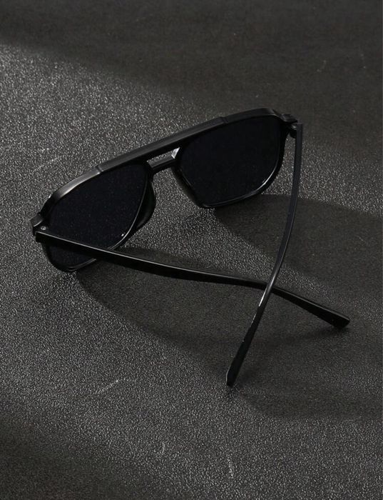 Nowe modne czarne uniseks okulary przeciwsłoneczne w ciemnych szkłach