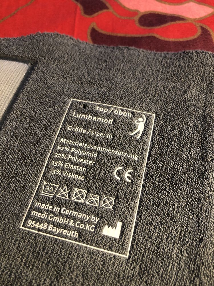 Pas lędźwiowy z dzianiną Clima Comfort - Lumbamed Basic