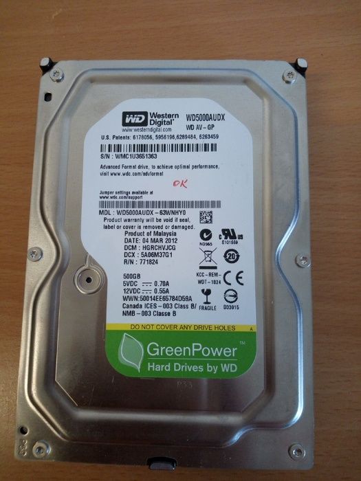 Disco rígido 500gb sem bad sectores sata
