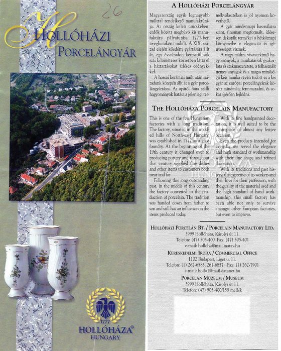 Porcelana húngara fina decorativa, edição limitada e numerada