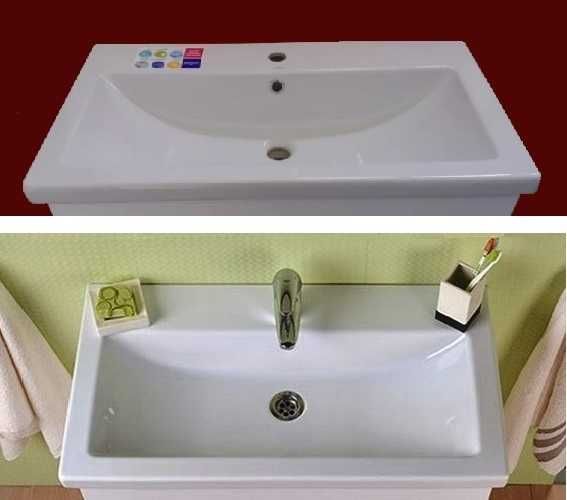 Новий умивальник, раковина у комплекті з елітною тумбою у ванну.