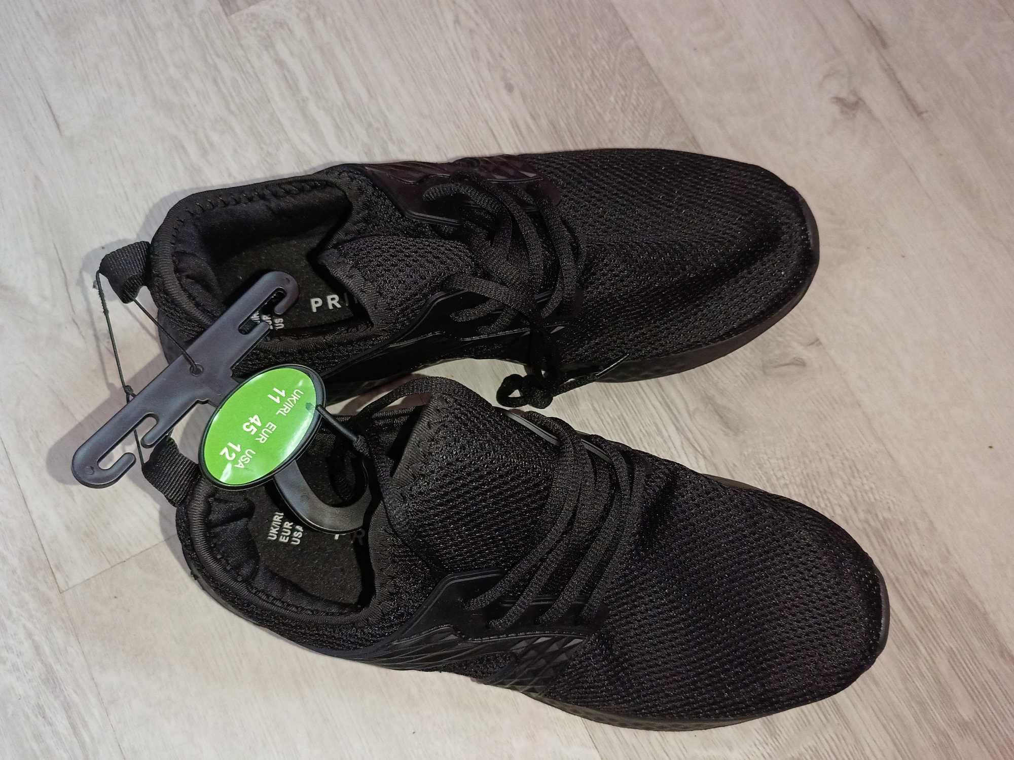 Czarne sportowe buty męskie bardzo lekkie Primark nowe 45
