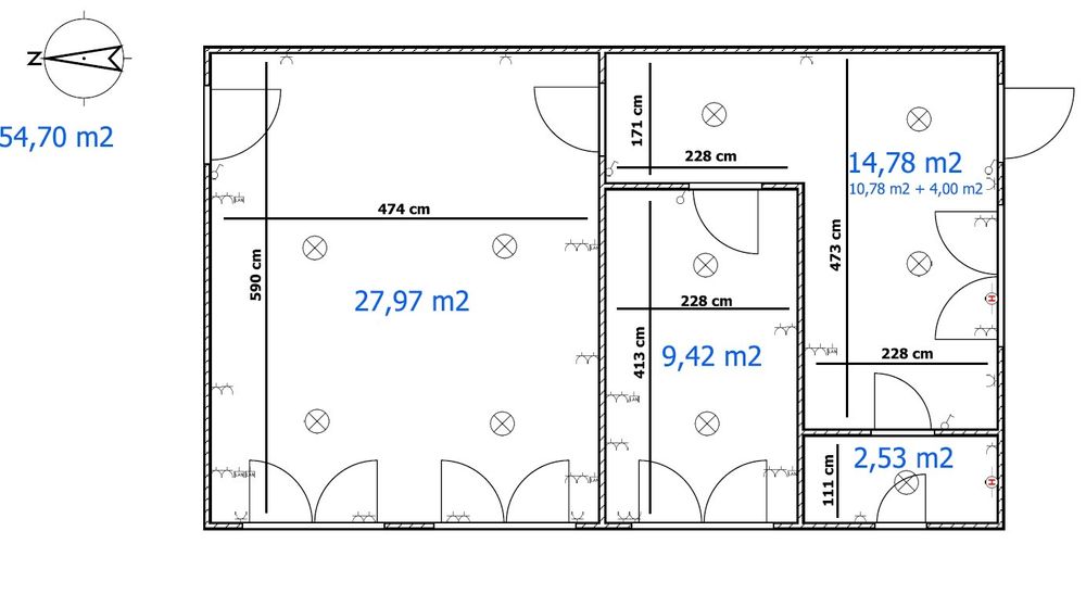 Biuro - kontener biurowy w wys. standardzie 54 m2 Tczewskie Łąki