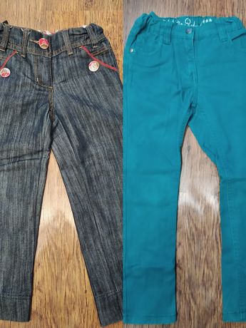 Spodnie jeansowe Next Spodnie zielone Lupilu r. 110