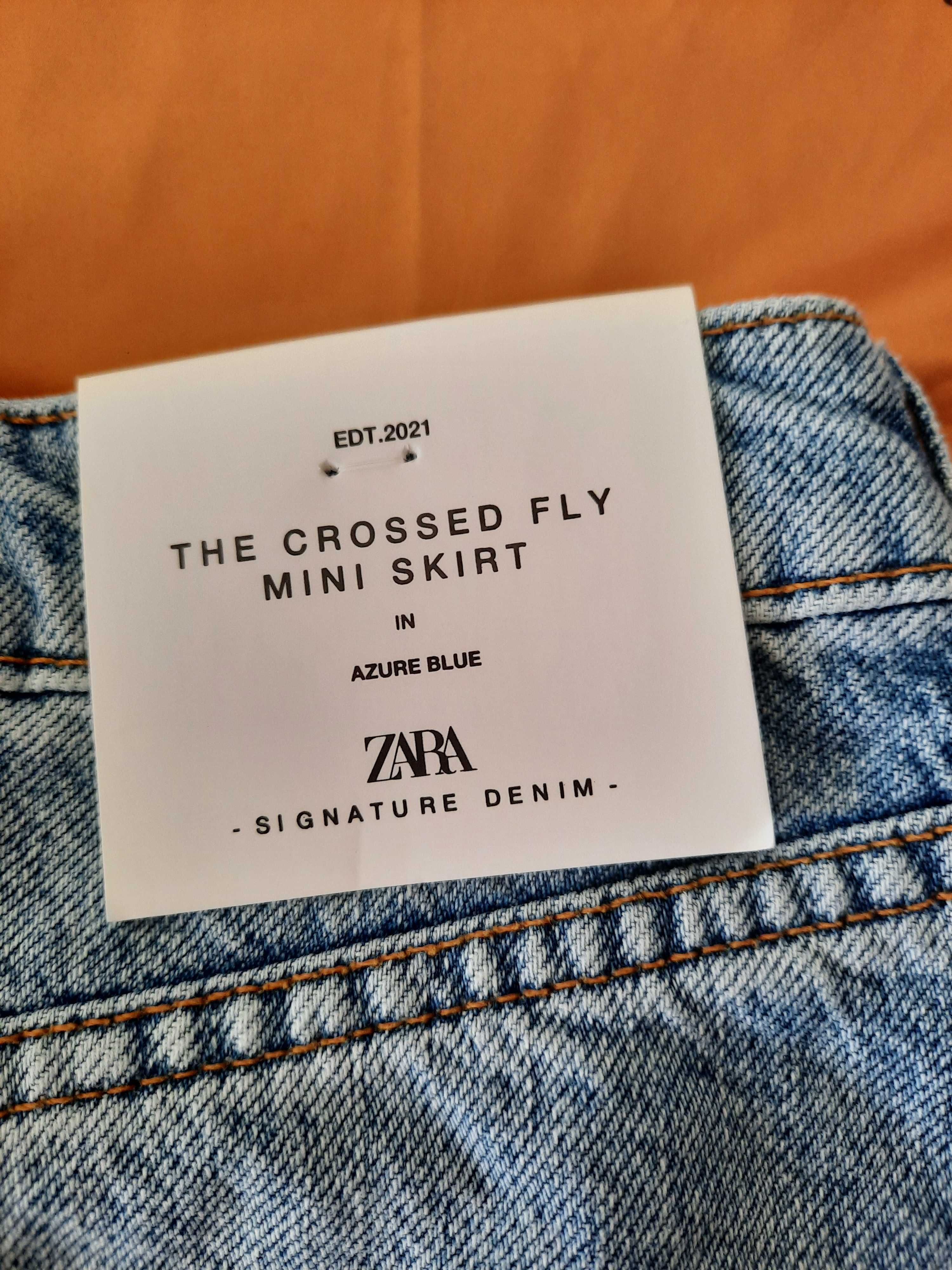 Джинсова міні спідниця Zara