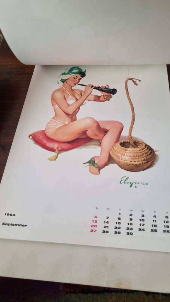 Star oryginalny kalendarz 1964 Gil Elvgren pin up girls