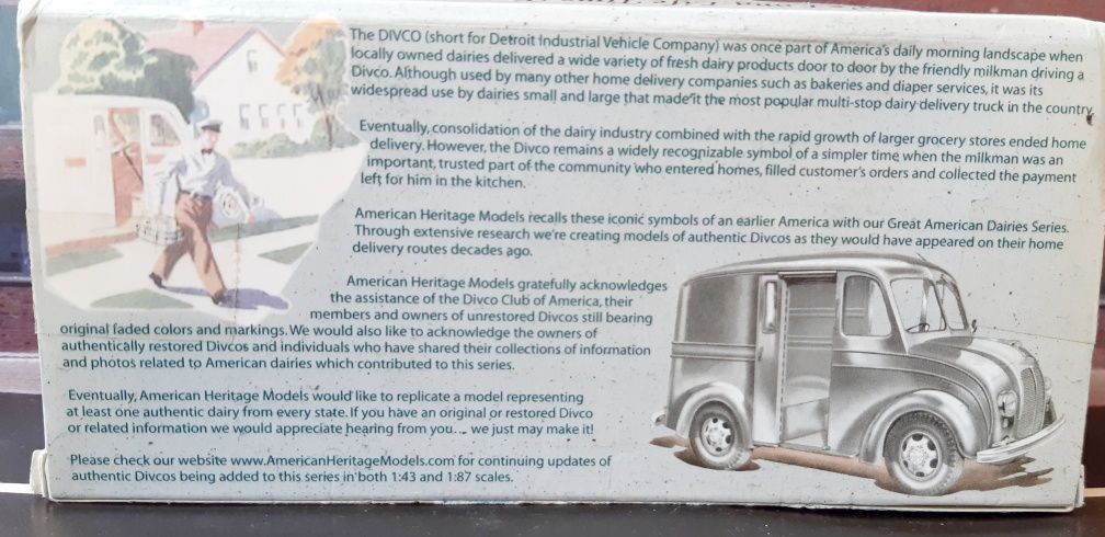 Divco Delivery truck American Heritage Models 1/43