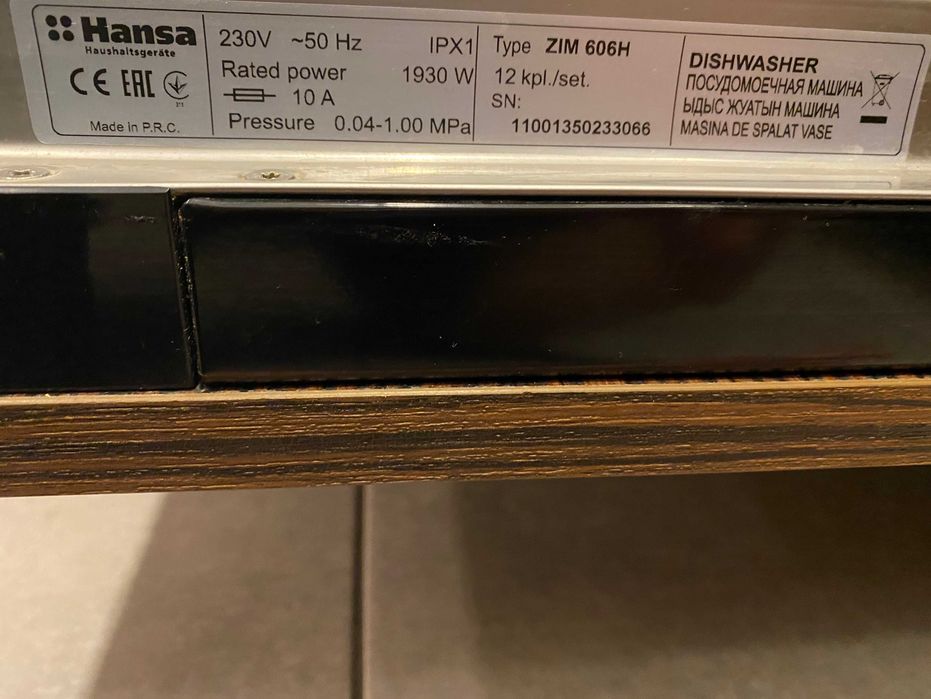 Продам посудомоечную машину HANSA ZIM 606 H