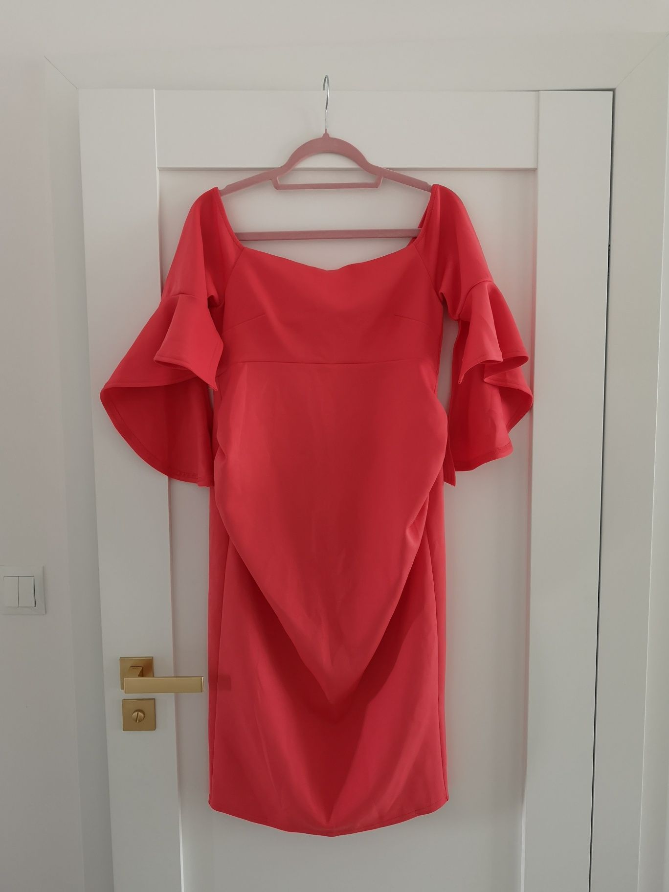 Sukienka ciążowa 42 XL hiszpanka czerwona