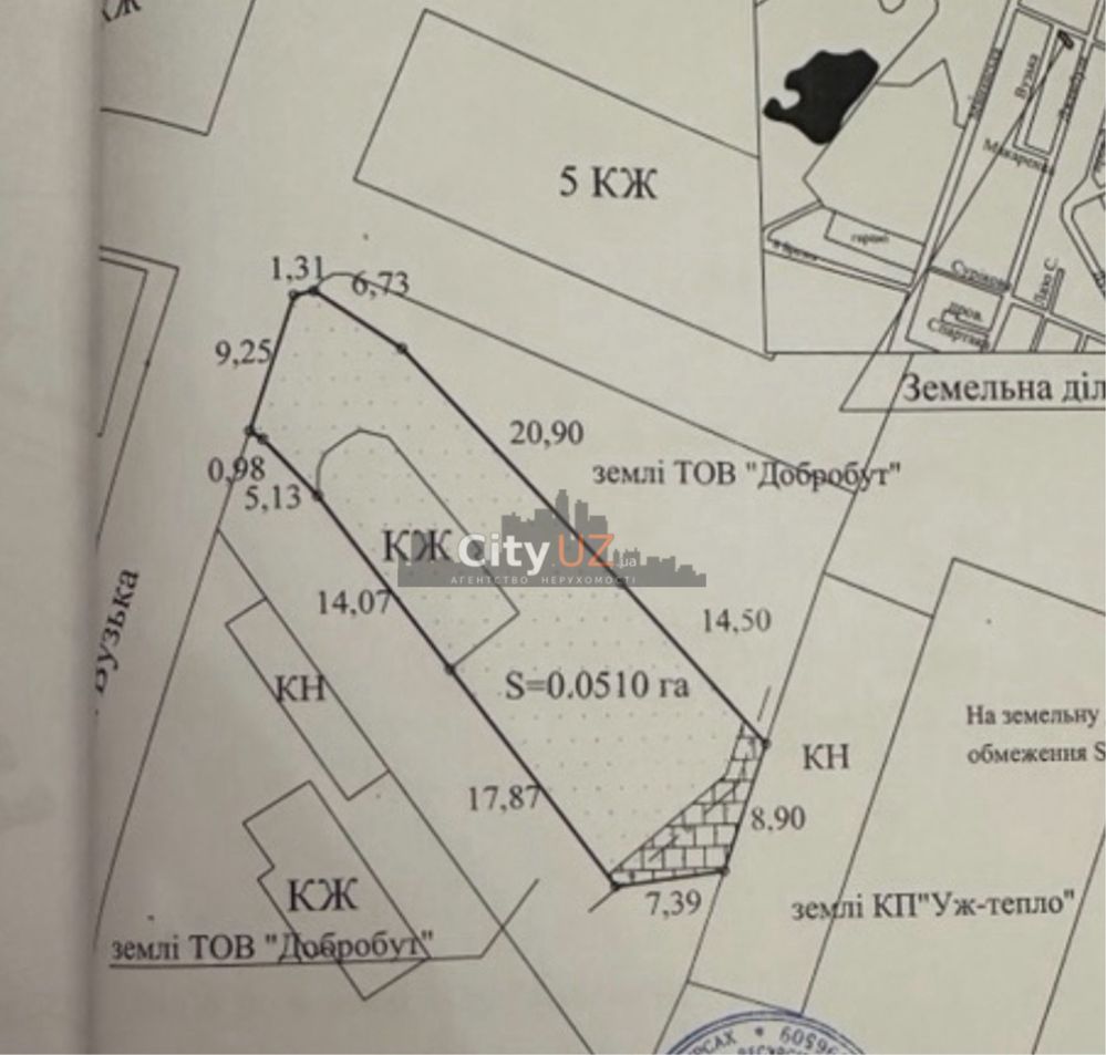 Земельна ділянка під багатоквартирний будинок