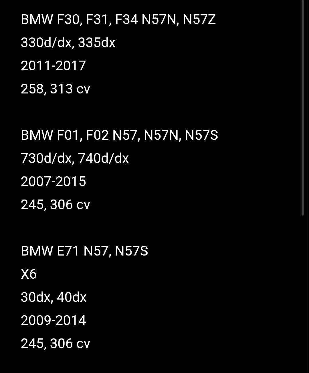 Downpipe bmw E90 F01 F10 E70 325d 330d 740d