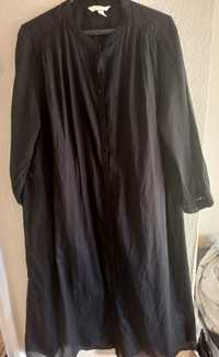 Długa czarna sukienka r. M , marka H&M