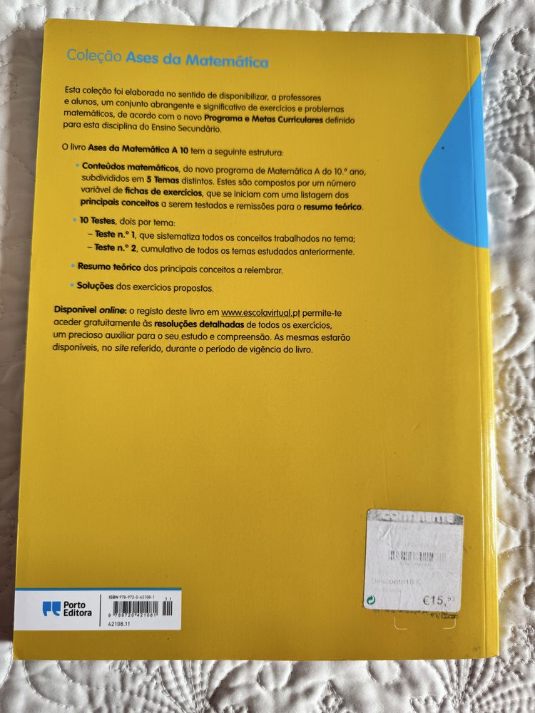 ASES da matematica A de 10 ano Porto editora