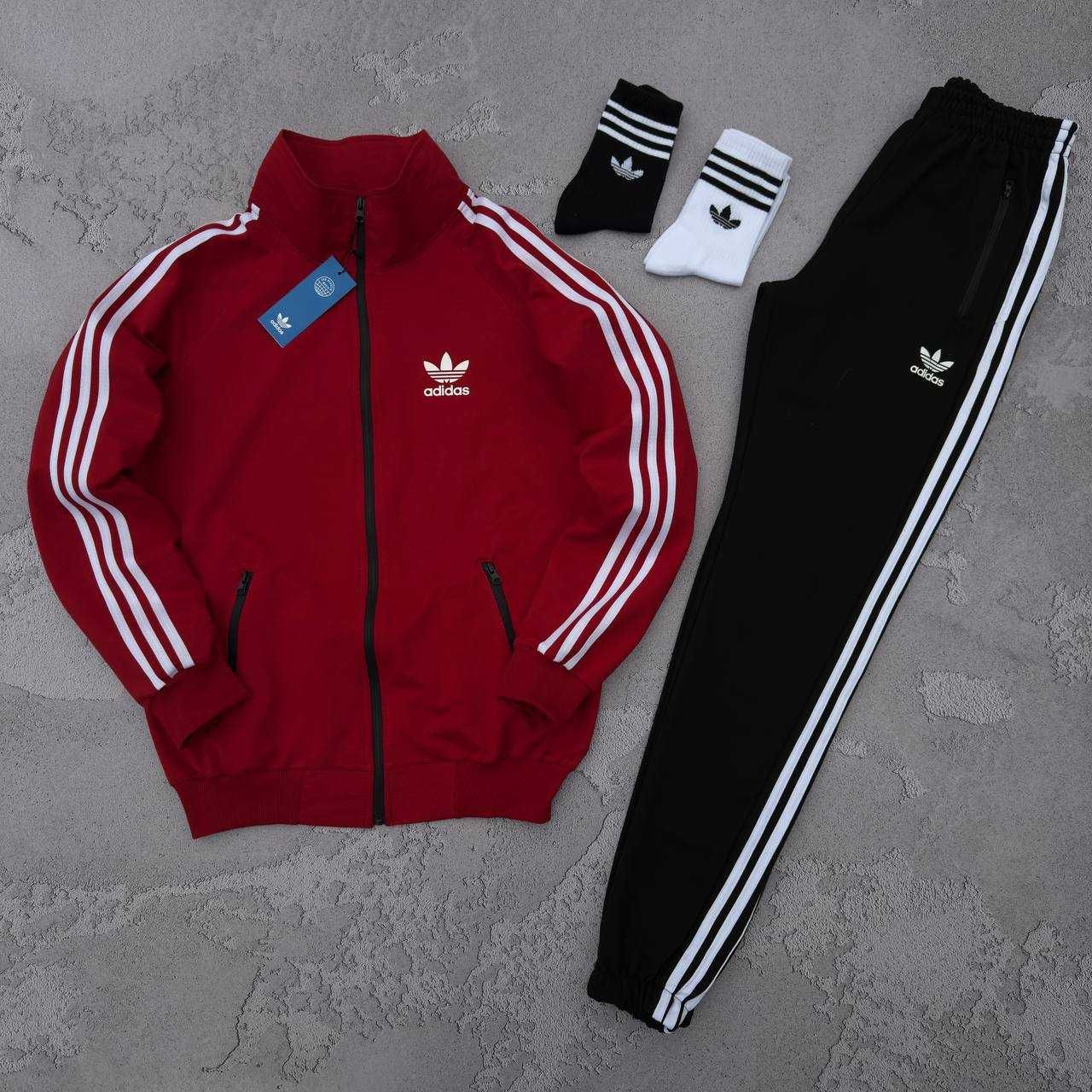 Мужской споривный костюм адидас Adidas [XS,S,M,L,XL,XXL,XXXL] + носки