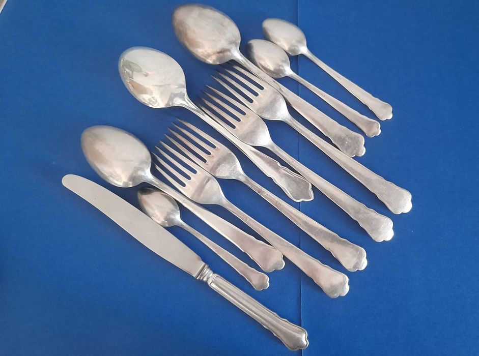 Vintage Posrebrzane Sztućce GAB EXTRA NS Szwecja Plater_14 sztuk