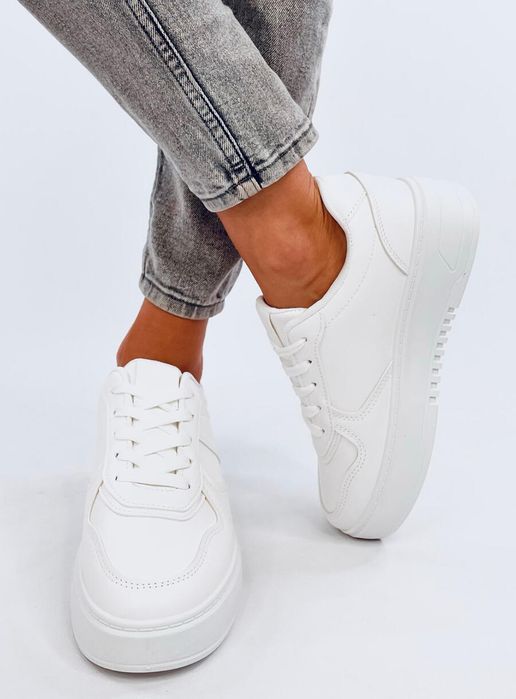 Sneakersy Damskie Lees White