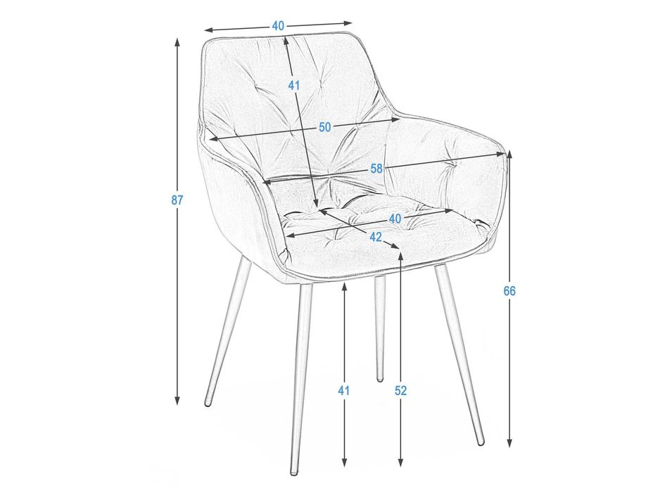 MebleMagnat Krzesło Tapicerowane Santos Velvet Grafitowy szary